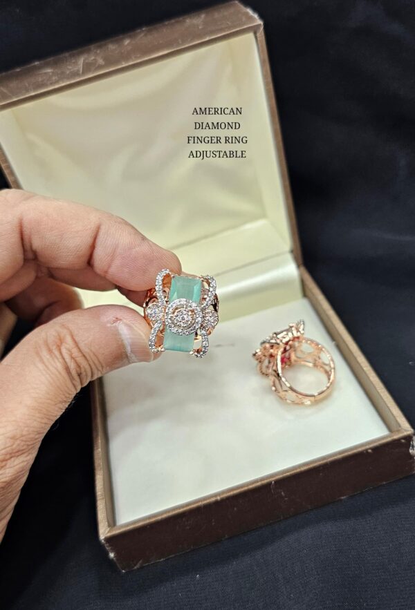 Buy Rose Gold American Diamond Rings Online