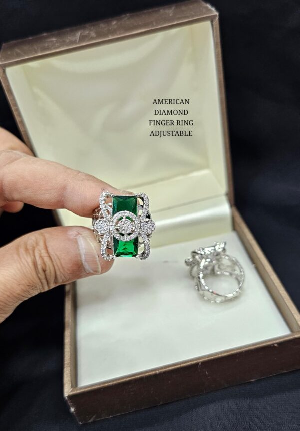 Buy Silver American Diamond Rings Online