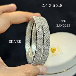 Silver American Diamond Bangles