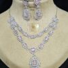 Double Layer American Diamond Necklace SetDouble Layer American Diamond Necklace Set