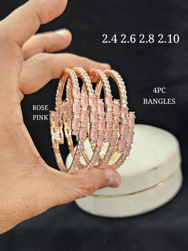 Rose Gold American Diamond Bangles