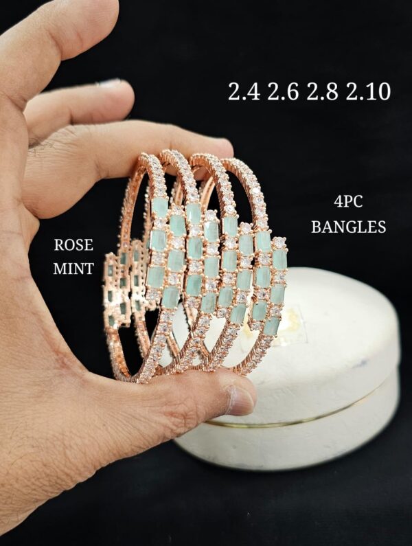 Rose Gold American Diamond Bangles