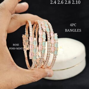 Rose Gold American Diamond Bangles