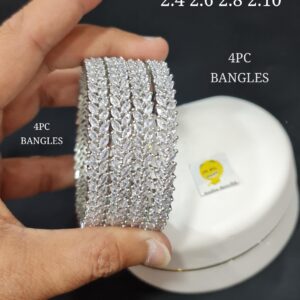 Silver American Diamond Bangles