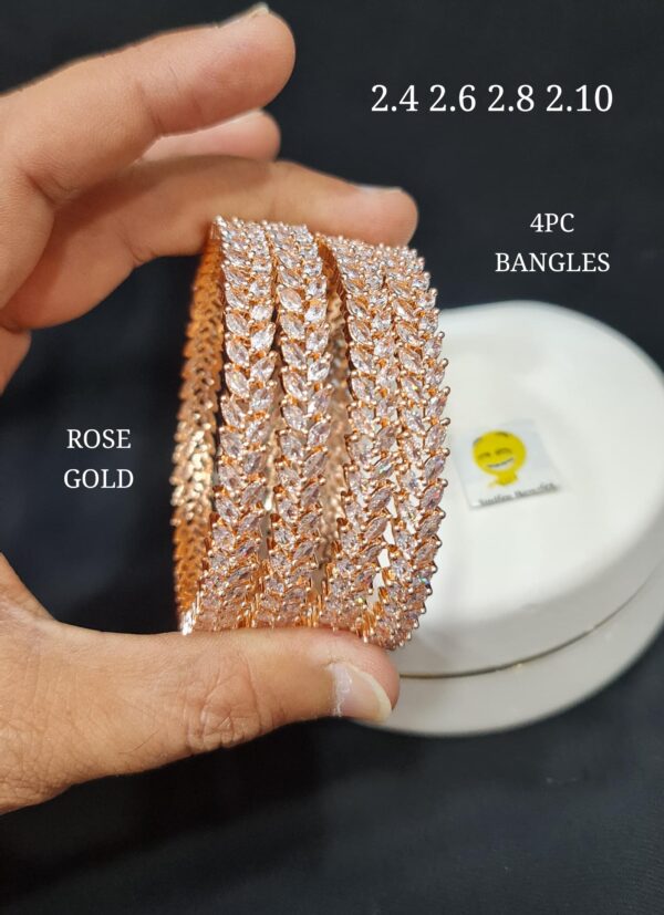 Rose Gold American Diamond Bangles