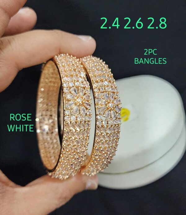 Rose Gold American Diamond Bangles