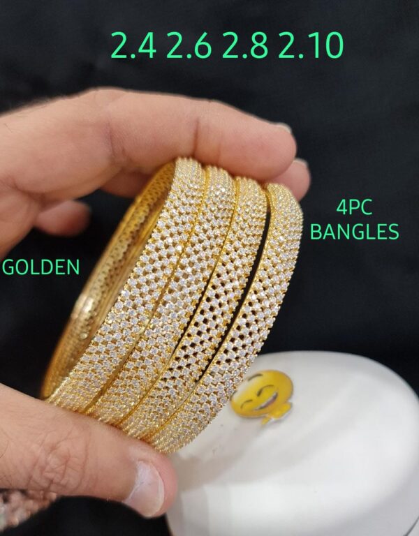 Most Popular Golden American Diamond Bangles