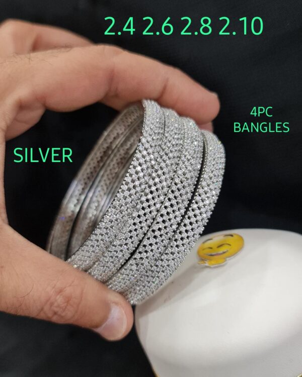 Most Popular Silver American Diamond Bangles