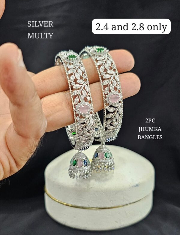 Jhumka Style American Diamond Bangles