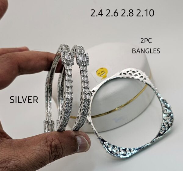 Unique Square Shaped American Diamond Bangles